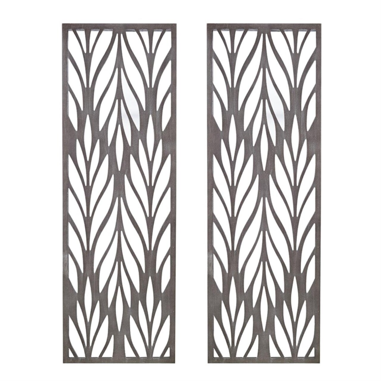 Madison Park Modern Florian Wood Wall Decor in Reclaimed Grey Finish MP95B-0291